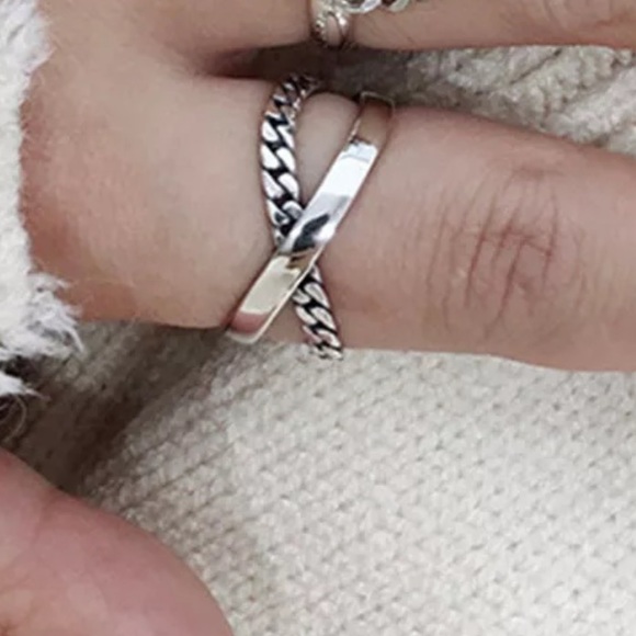 ⚡️Insta ring cross ring sterling silver ring - Picture 3 of 6